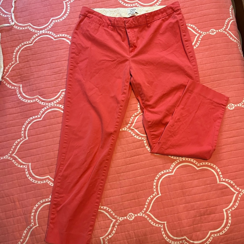 Crown & Ivy Coral Chino Pants